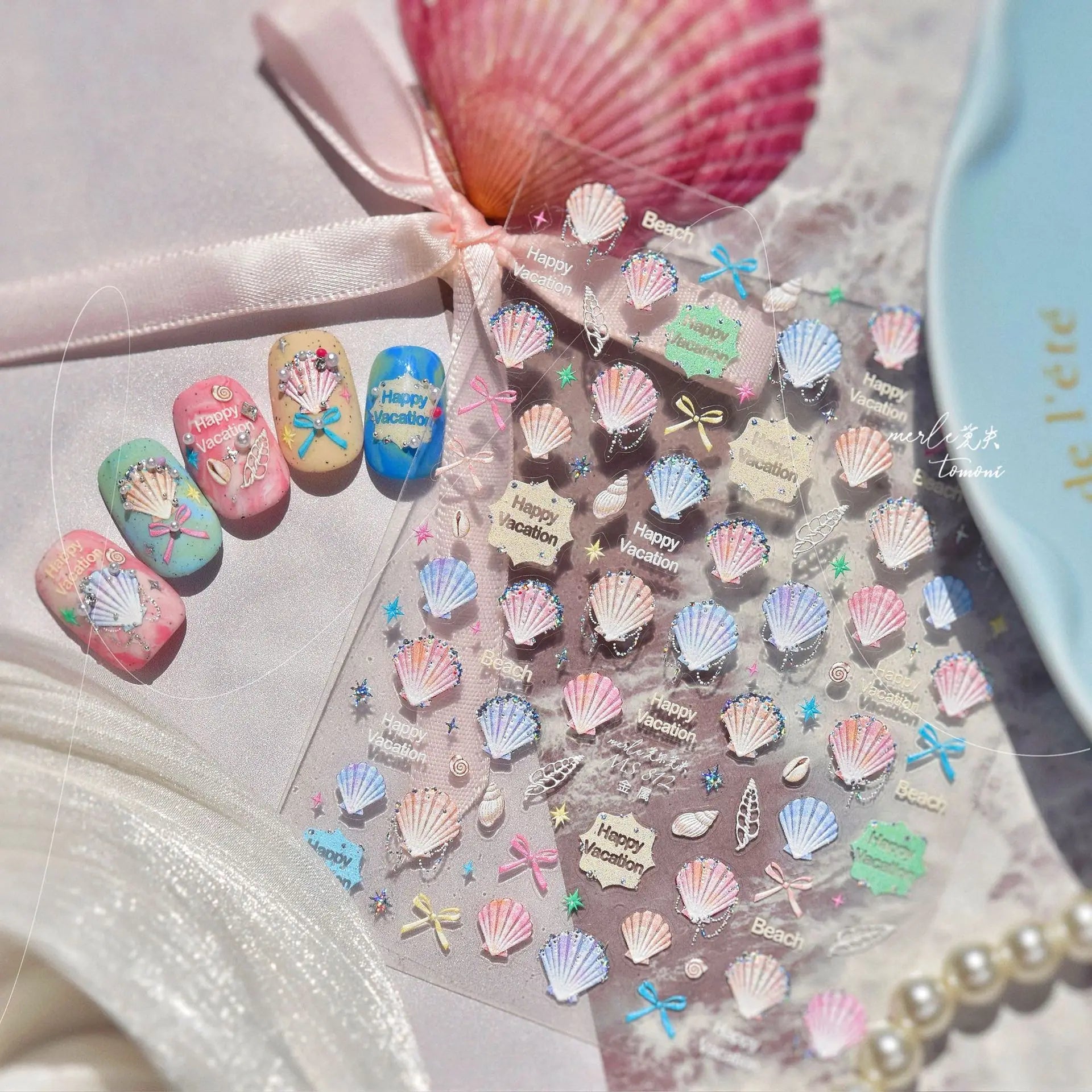 Cat-eye Gilding Nail Stickers 3D Gradient European Heart Gemstones Wing Crystal Nail Art Decoration Sticker Manicure Decals DIY