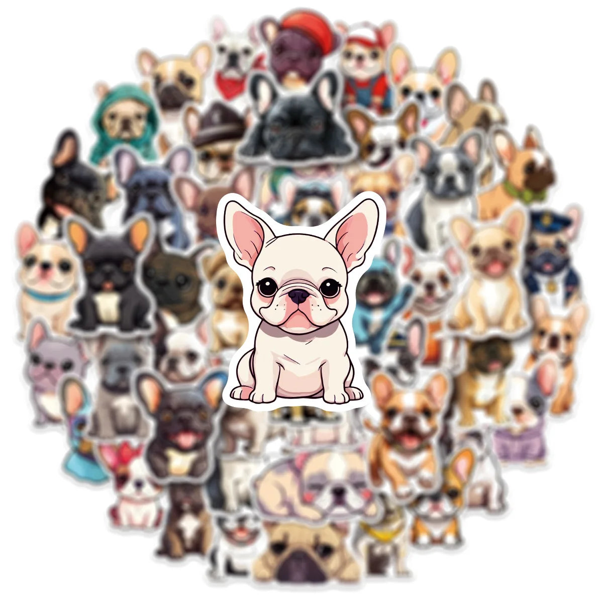 50/100PCS Cartoon Dog Fighting Graffiti Stickers Waterproof Decoration Luggage Stationery Notebook Stickers