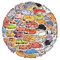 50/100PCS Sleeping Animals Stickers Diary Tablet Notebook Phone Diary Skateboard Guitar Decoration Stickers