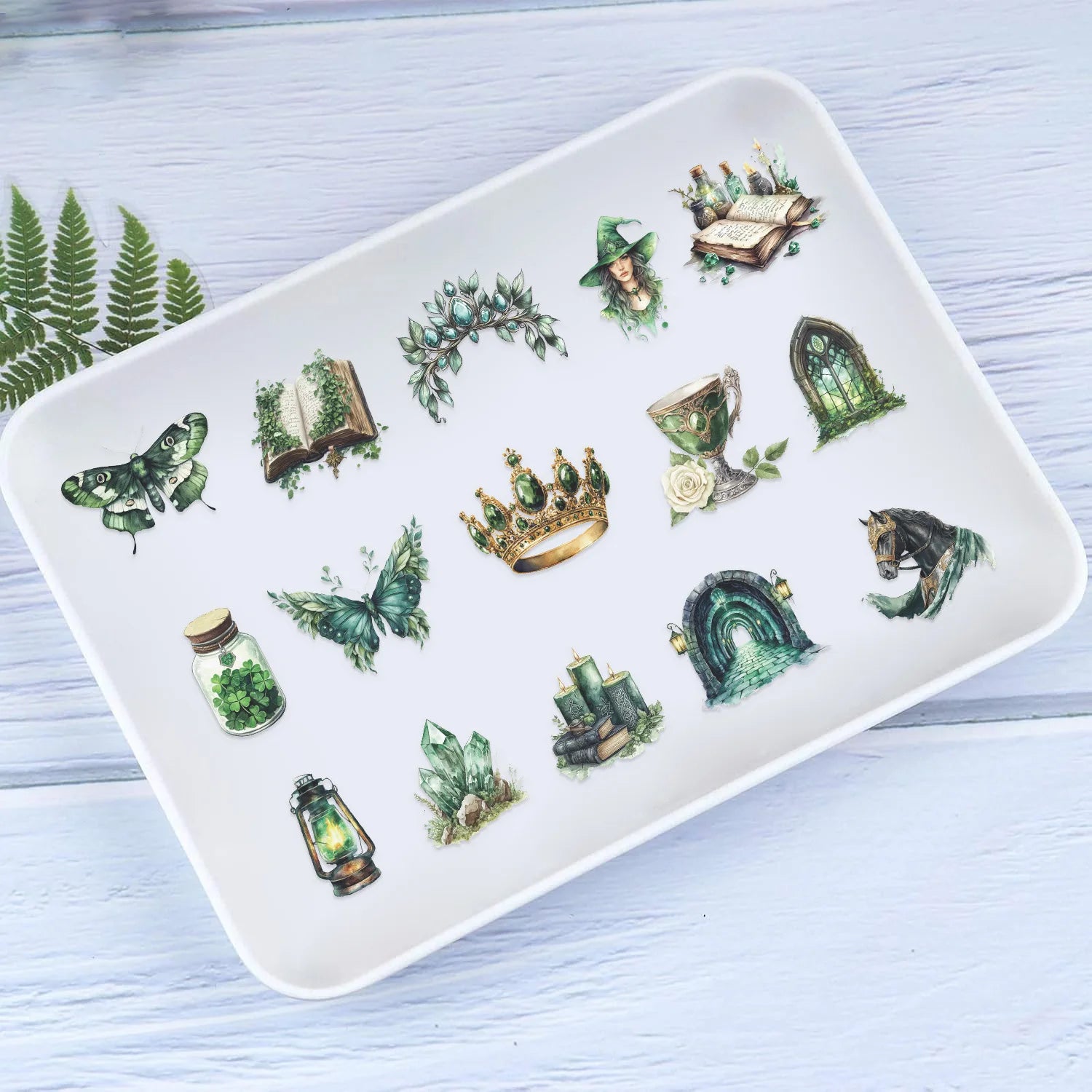 50/100PCS Witch of the Woods Theme Stickers Scrapbooking Collage Material Decorative Phone Case Frame DIY Waterproof Stickers