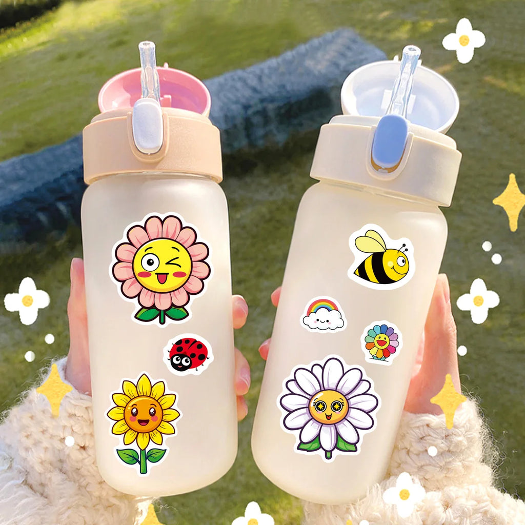 8/16/24PCS Cute Flower Puzzle Creative Stickers DIY Cartoon Stickers Card Gifts Children Rewards DIY Stickers