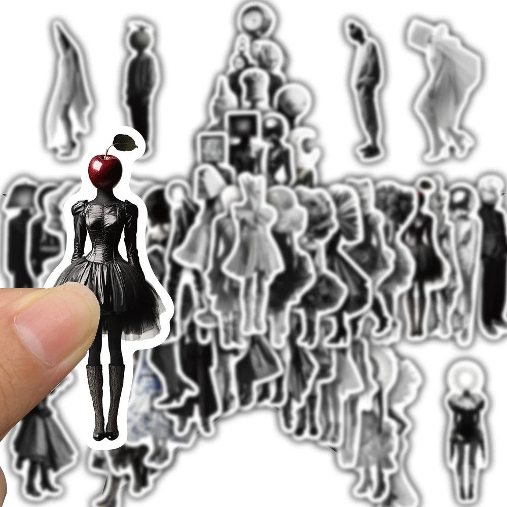 50PCS Minimalist Surrealist Photography Monochrome Sticker Notebook Laptop Notebook Coffee Suitcase Aesthetic Scrapbook Stickers