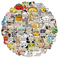 50PCS Funny Emotional Support Graffiti Stickers Fun Cartoon Animal DIY Manual Label Brochure Laptop Tablet Stickers