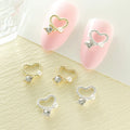 Luxury Stacked Nail Arts Accessories Mini Heart-shaped Axe-shaped Designs Nail Charms Pearl Rhinestones For 3D Nails Decorations