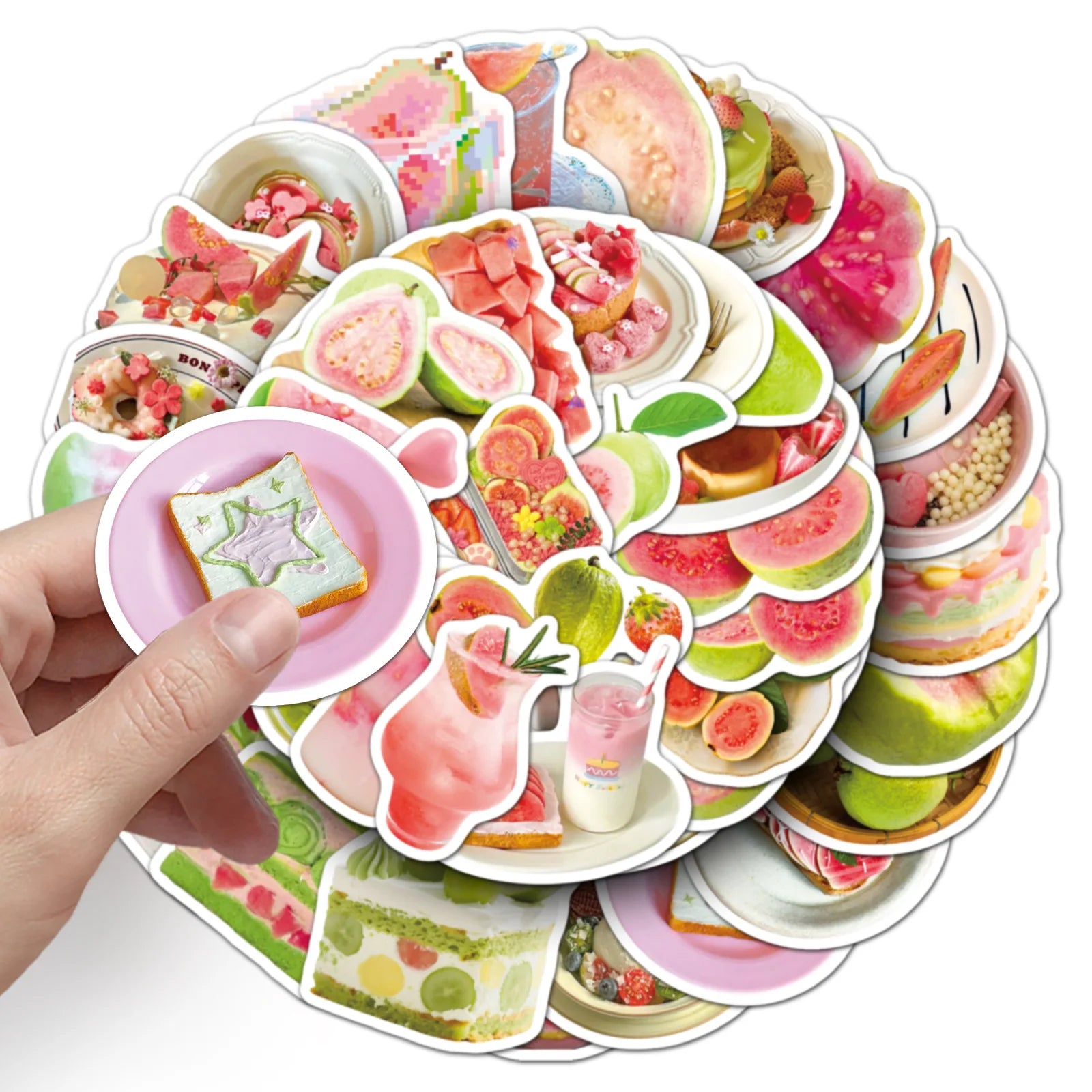 50/100PCS Cartoon Small Fresh Sticker Realistic Food Graffiti Luggage Water Cup Notebook Sticker