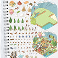 Cartoon Meow Meow Camping Notes 3D Landscaping Stickers Nostalgia Coffee Creative  Nostalgia Pegatinas Wall Stickers