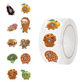 500PCS Cute Food Cat Paper Labels Thank You Sticker Sealing Decoration Scrapbooking Stationery Hand Accounting Supplies for Kids