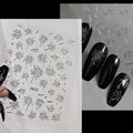 Laser Firework Nail Stickers 3D Self-Adhesive Blooming Fireworks Nail Art Decals New Year Firework Nail Decorations Slider 1pcs