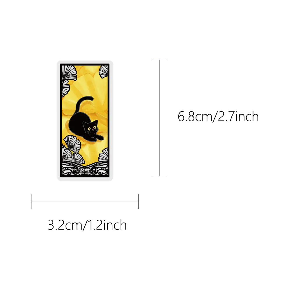 50PCS Transparent PET Cartoon Novelty Cat Imagination Stickers Decorative Luggage Laptop Stationery Reward Stickers