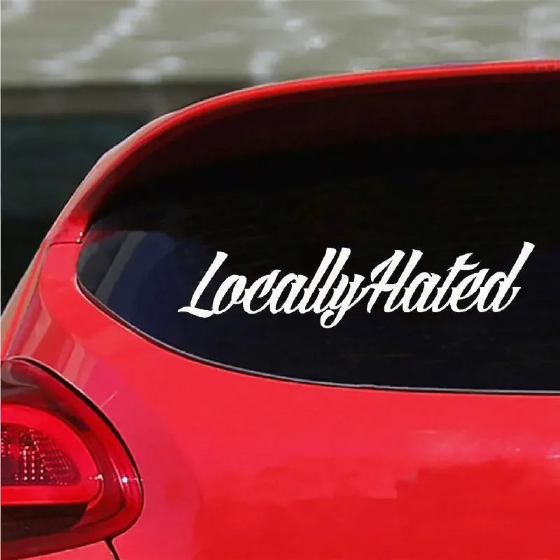 Shineweb Auto Car Sticker Locally Hated Letters Reflective Car Sticker Car Vehicle Body Window Decals Sticker Decor