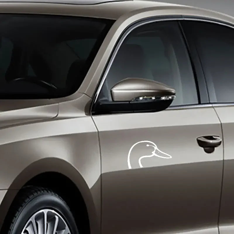 Simple Duck Head Black And White Vinyl Decal Car Decal Not Easy To Peel Off Waterproof And Weather Resistant