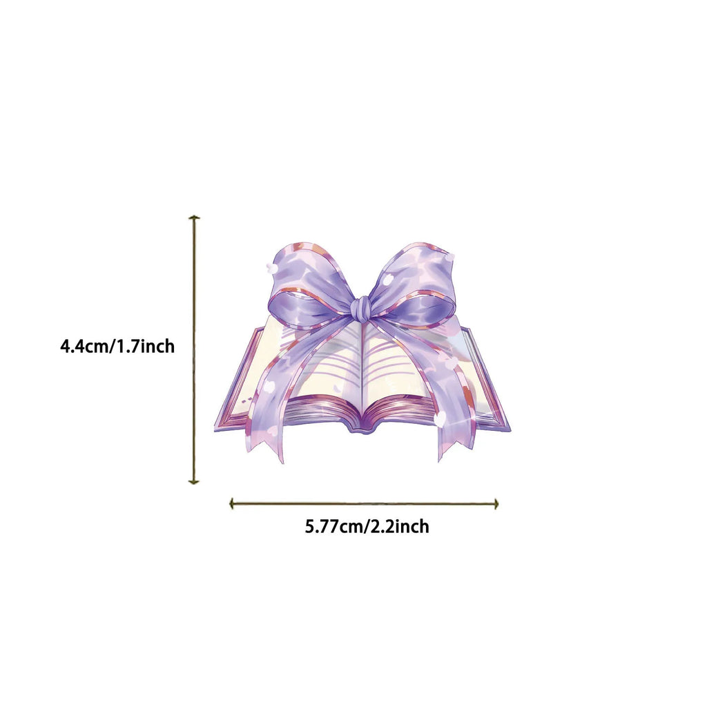 50/100PCS Cute Cartoon Purple Dream Waterproof Transparent PET Stickers Decor for Notebook Stationery Helmet Skateboard