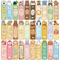 30PCS Animal Collection Theme Bookmark Waterproof Scrapbooking Reading Birthday Book PVC Card Phone School Refrigerator Bookmark