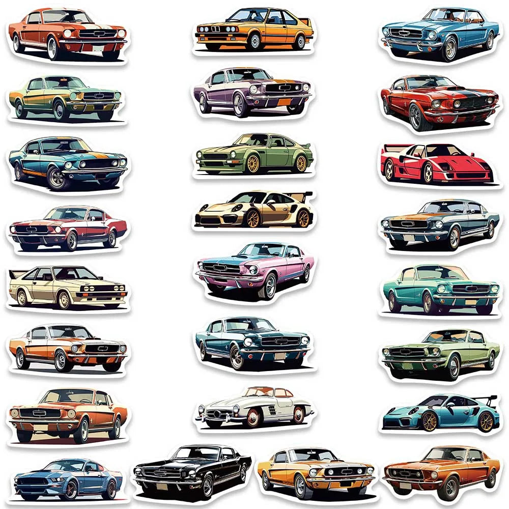 50PCS Popular Car JDM Stickers, Luggage, Guitar, Skateboard, Motorcycle, DIY Stickers