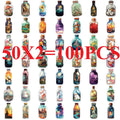 50/100PCS Bottle World Graffiti Stationery Notebook Stickers Water Bottles Creative DIY Skateboard Waterproof Decoration Sticker