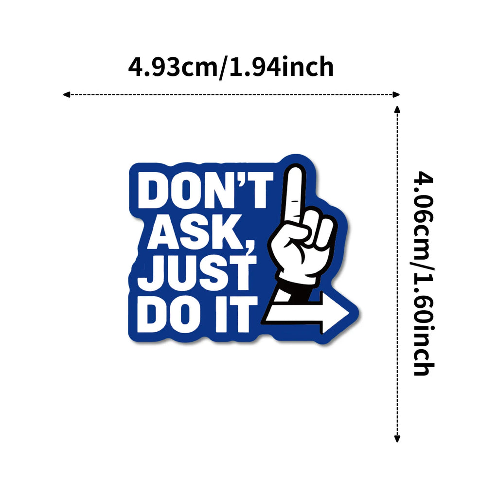 56PCS Construction Site Fun Quote Stickers, Safety Humor Decals Student Notebook Fridge Creative Aesthetic Decal Sticker