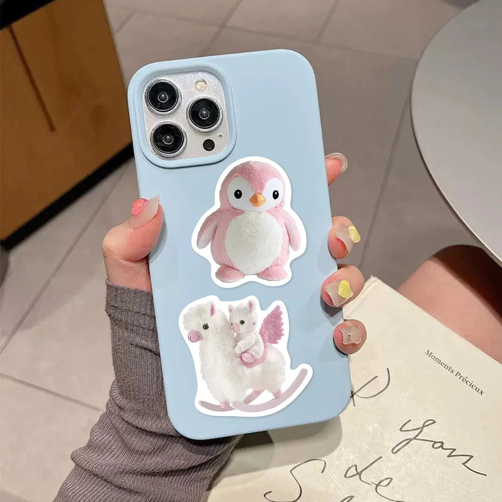 50PCS Pink Cartoon Graffiti Fun Pink DIY Stickers Scrapbook Manual Mobile Luggage Skateboard Waterproof Stickers