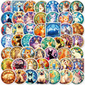 10/30/50PCS Kawaii Glass Cat Sticky PVC Sticker Aesthetic Stationery DIY Decoration Scrapbooking School Supplies for Kids