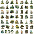 50/100PCS Forest Themed Green Stickers Decoration Notebook Laptop Luggage Art Coffee Phone Bicycle Cute Graffiti Case Sticker