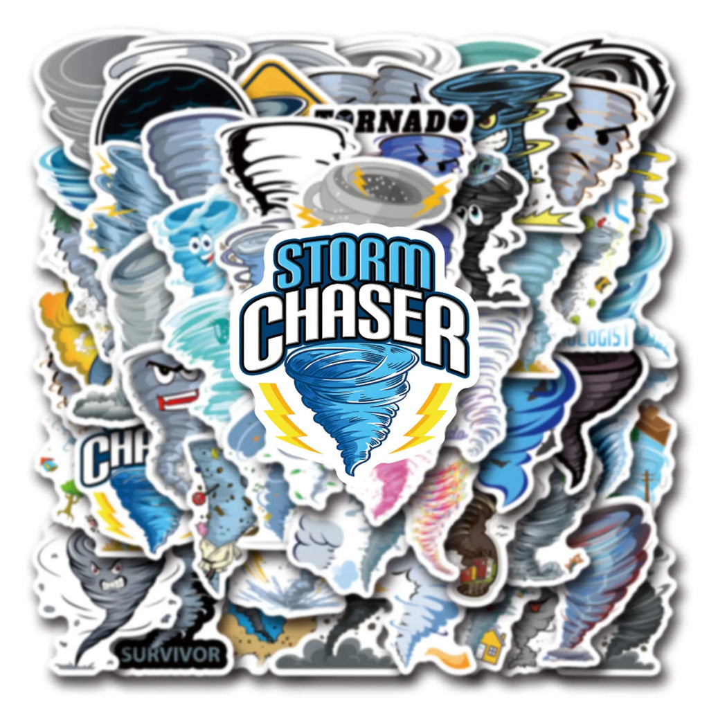 55/110PCS Tornado Cartoon Graffiti Sticker Car Luggage Water Cup Sticker DIY Notebook Stationery Sticker