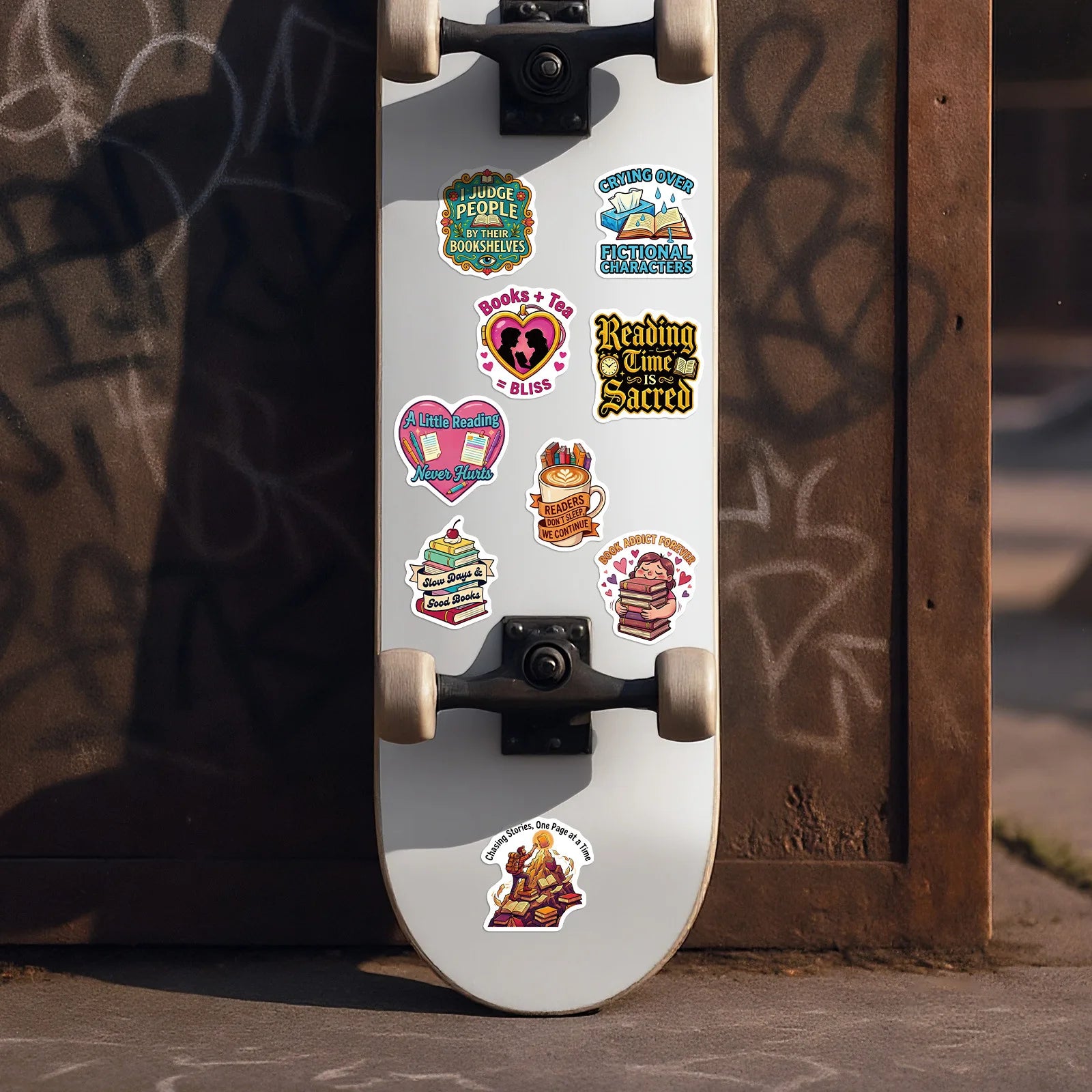 56/112 Pcs Colorful Creative Reading Theme No Repeat Stickers DIY for Phone Notebook Stationery Box Helmet Car Bookshelf Decals