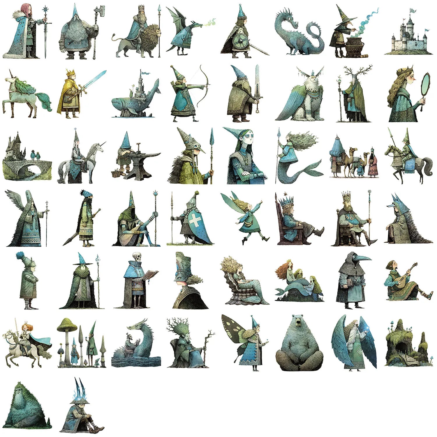 50/100PCS Waterproof Transparent PET Fairy Tale Magic World Sticker Pack - Decor Helmet Notebook Stationery
