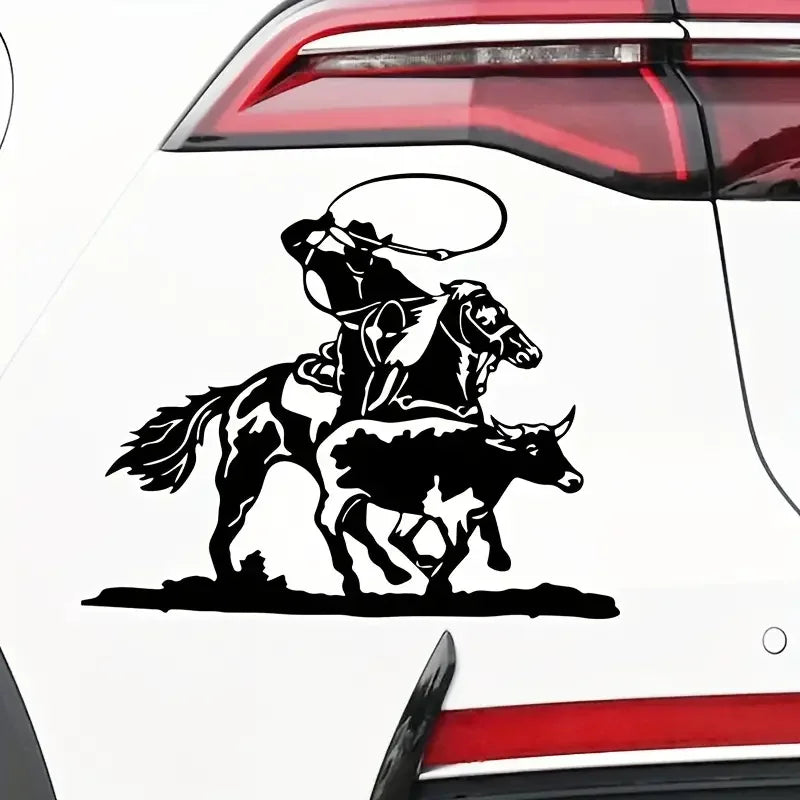 Denim Racing Sticker Funny Car Styling Rear Windshield Decal