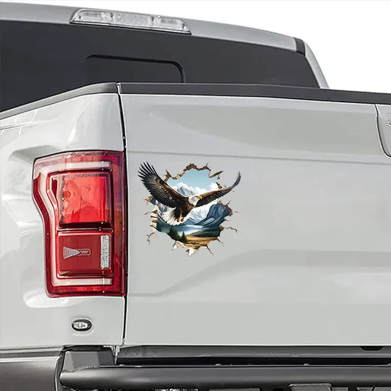 Eagle Soaring in the Sky - 3D Vinyl Sticker for Cars, Trucks, Motorcycles & Laptops