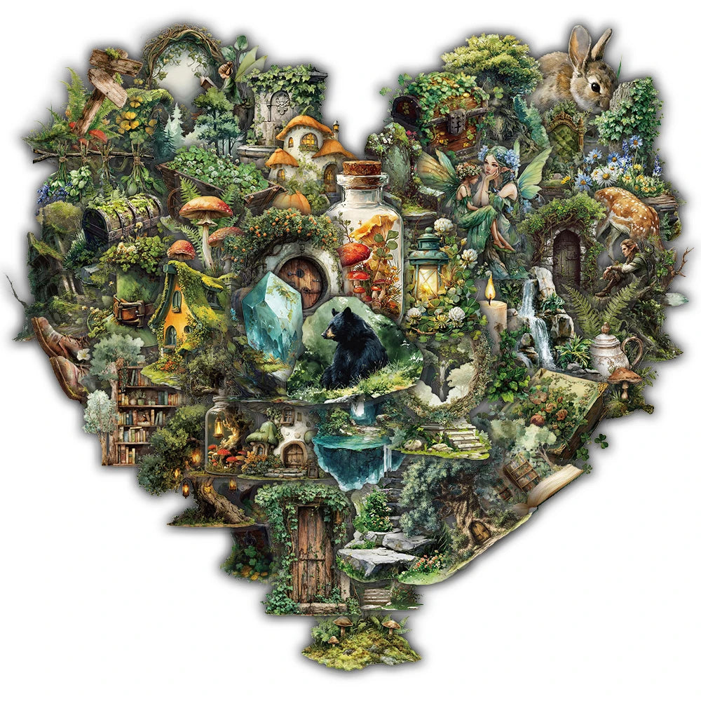 50/100PCS Forest Themed Green Stickers Decoration Notebook Laptop Luggage Art Coffee Phone Bicycle Cute Graffiti Case Sticker