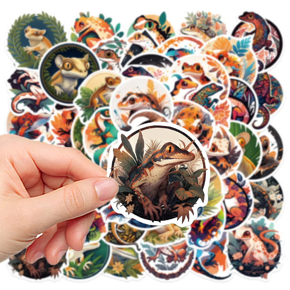 50/100PCS Cartoon Reptile Stickers Laptop Handbooks Mobile Guitar Decorative Stickers