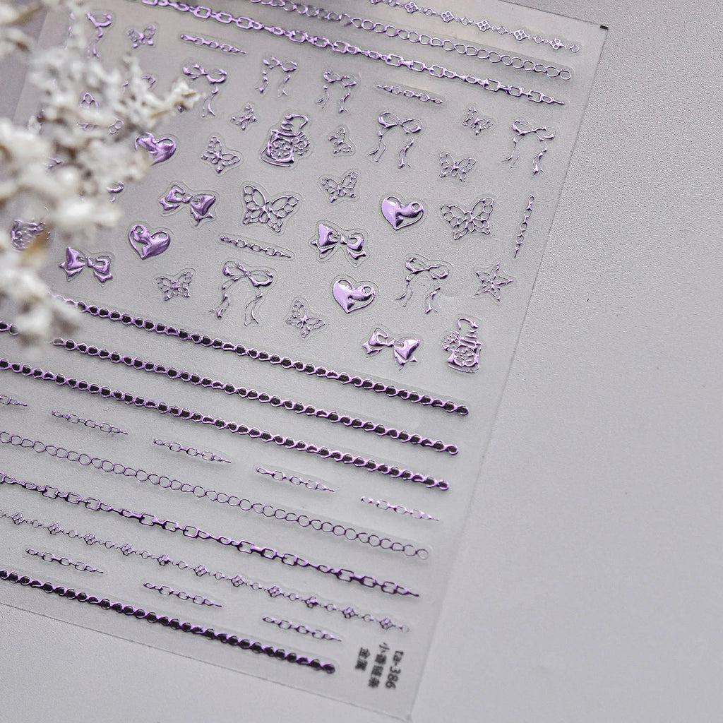 Retro Sunflower Nail Stickers Mixed Style 5D Bronzing Photo Frame Luxury Nail Art Decorations Decals Stickers Press On Nails DIY