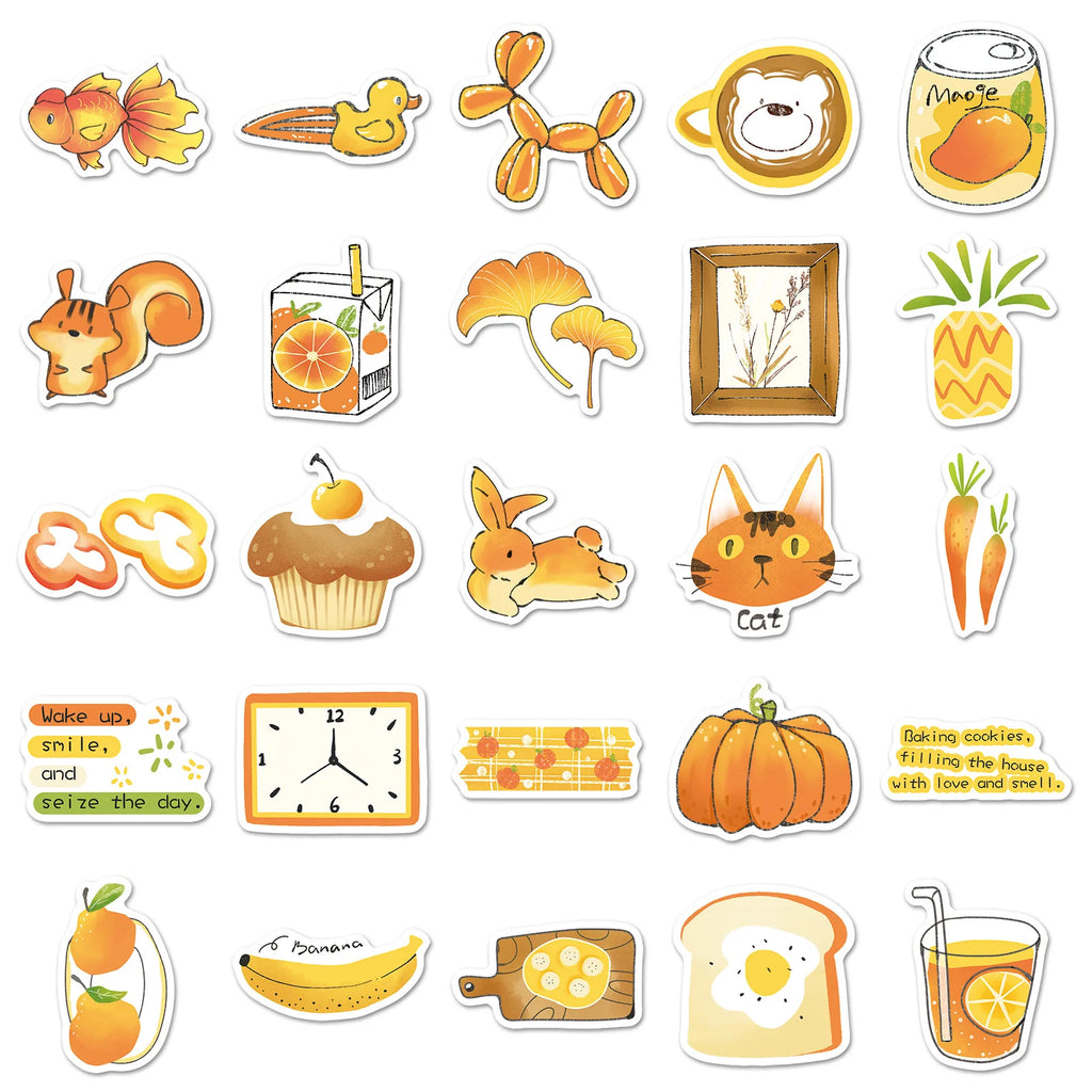 100Pcs Cute Hand-painted Style Graffiti Stickers Office Stationery Decals Notebook Diary Mobile Phone Luggage Helmet Stickers