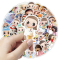 52/104 PCS Cartoon Stickers Laptop Guitar Luggage DIY Creative Waterproof Reward Stationery Stickers