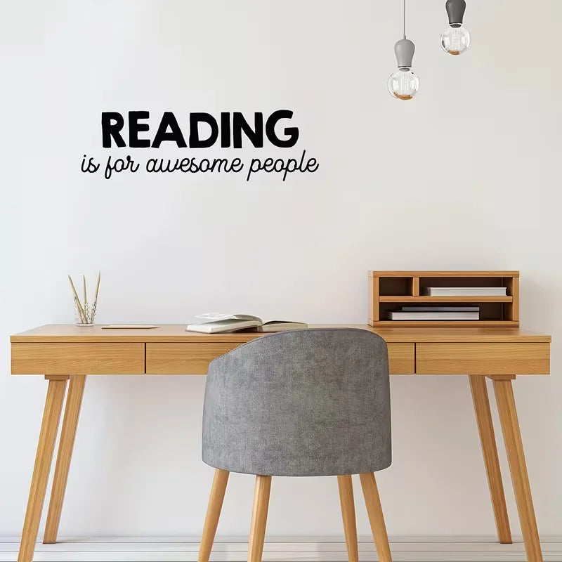 Reading is for Awesome People" Inspirational Quote Vinyl Wall Decal - Perfect for Home, School, Office, or Teen Bedroom Decor
