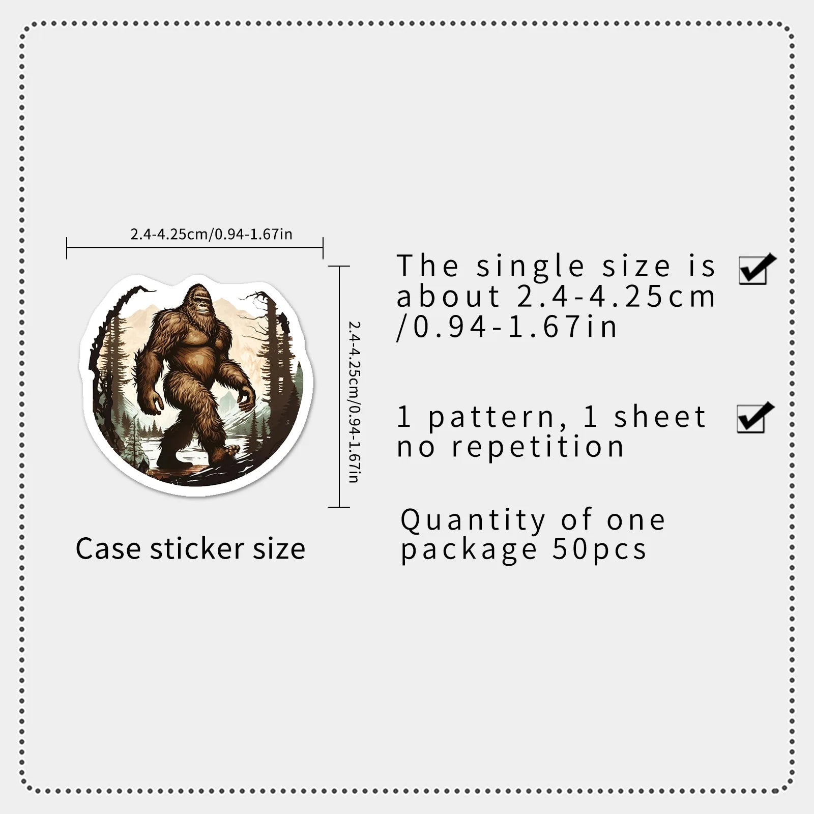 50-Pack Outdoor Wild Foot Stickers Waterproof Decorative Stickers for Computers Headsets Skateboards Office Learning Supplies