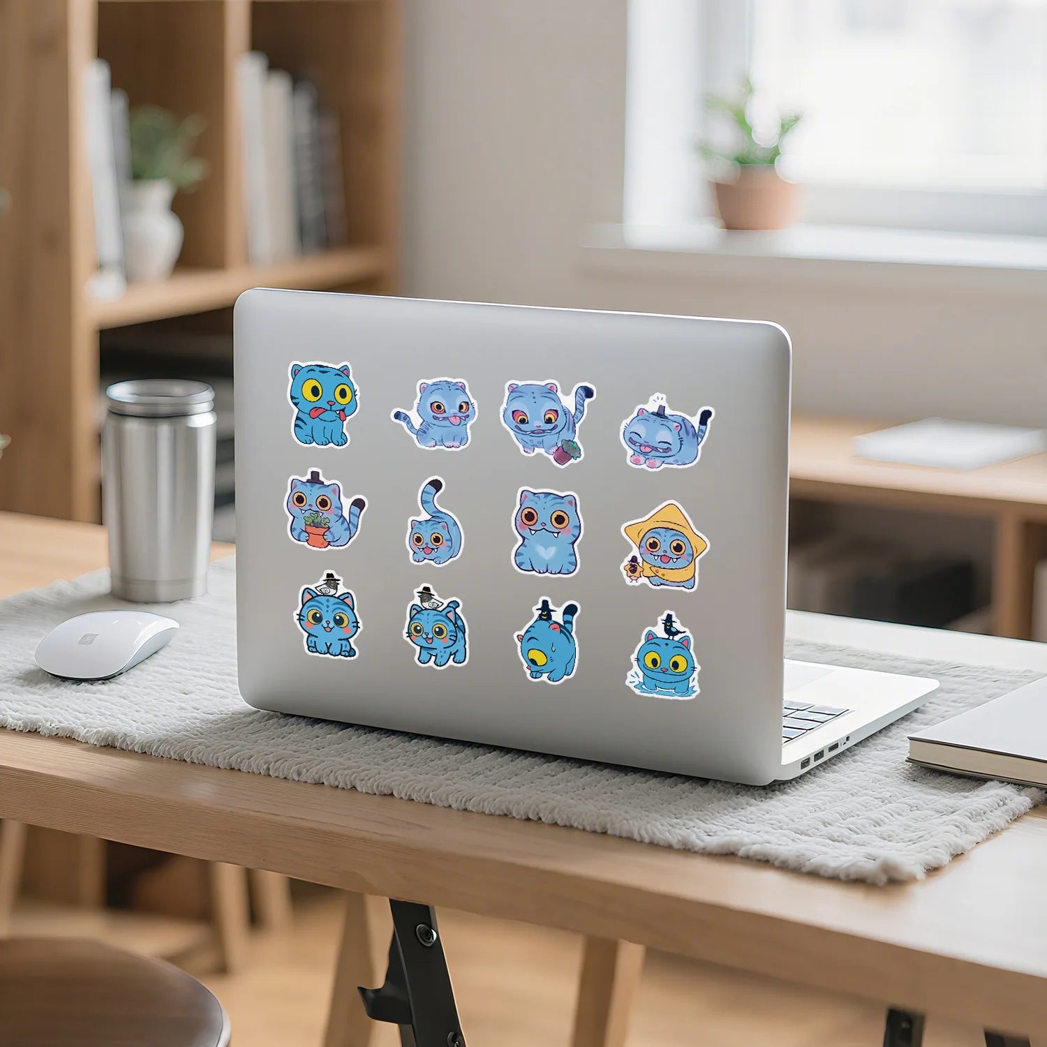 50/100 Pcs Cartoon Cat Funny Face Creative Stickers DIY Game for Storage Box Phone Laptop Stationery Box Cup Decals