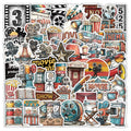 50/100 Pcs Retro Cinema Art Theme Stickers for Storage Box Phone Fridge Album Helmet Car Cup Removable No Trace Decals