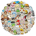 50PCS Funny Emotional Support 2 Graffiti Stickers Fun Cartoon Animal DIY Manual Label Brochure Laptop Tablet Stickers