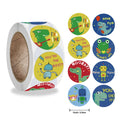 100-500pcs Dinosaur Animals Cartoon Stickers for kids school teacher Classroom Use Kids Toy Sticker Reward Encouragement Sticker