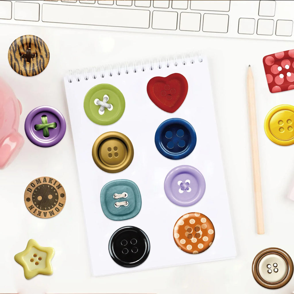50PCS Cartoon Button Graffiti Stickers Waterproof DIY Stickers Decorative Stationery Water Cup Motorcycle Scooter Sticker