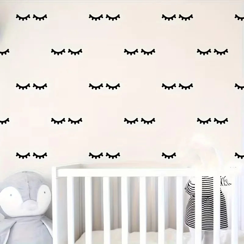 1pc Black Cute eyes (40pairs) wall stickers