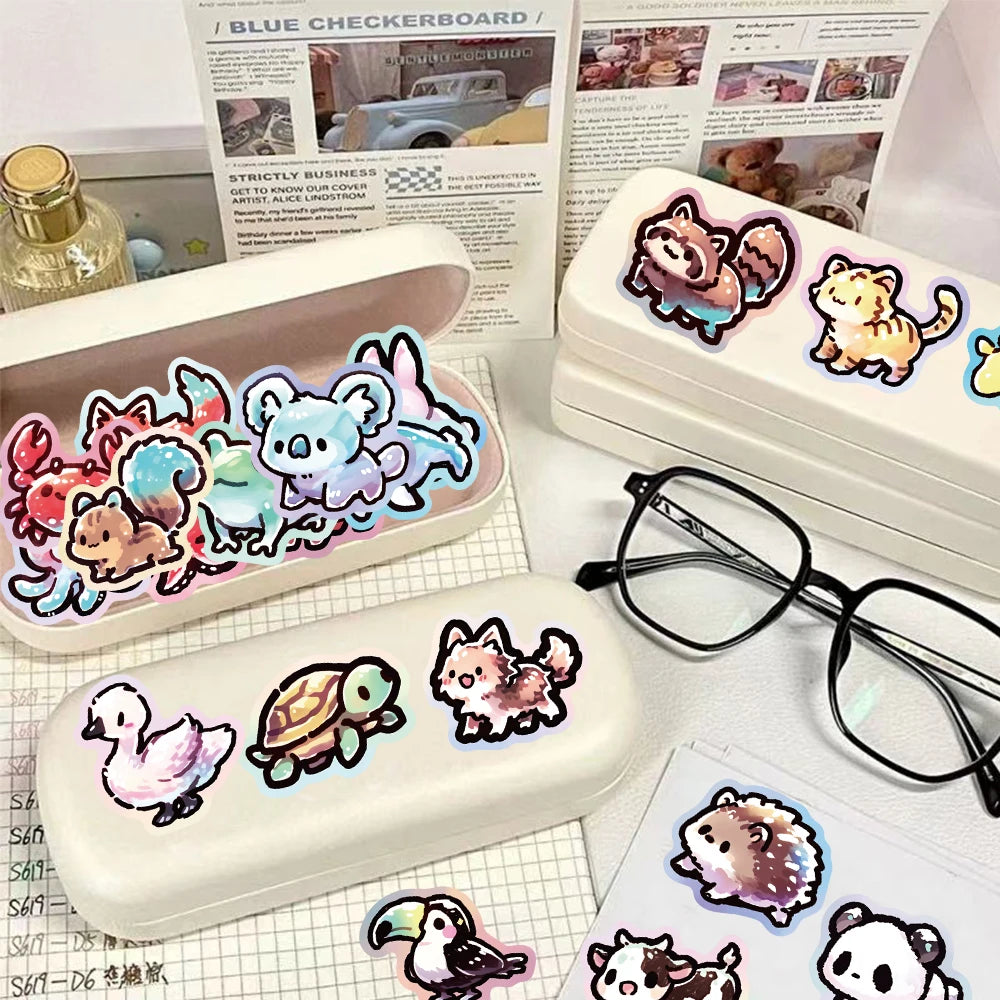 65PCS Cute Animal Series Graffiti Stickers DIY Phone Case Laptop Tablet Toy Waterproof Stickers