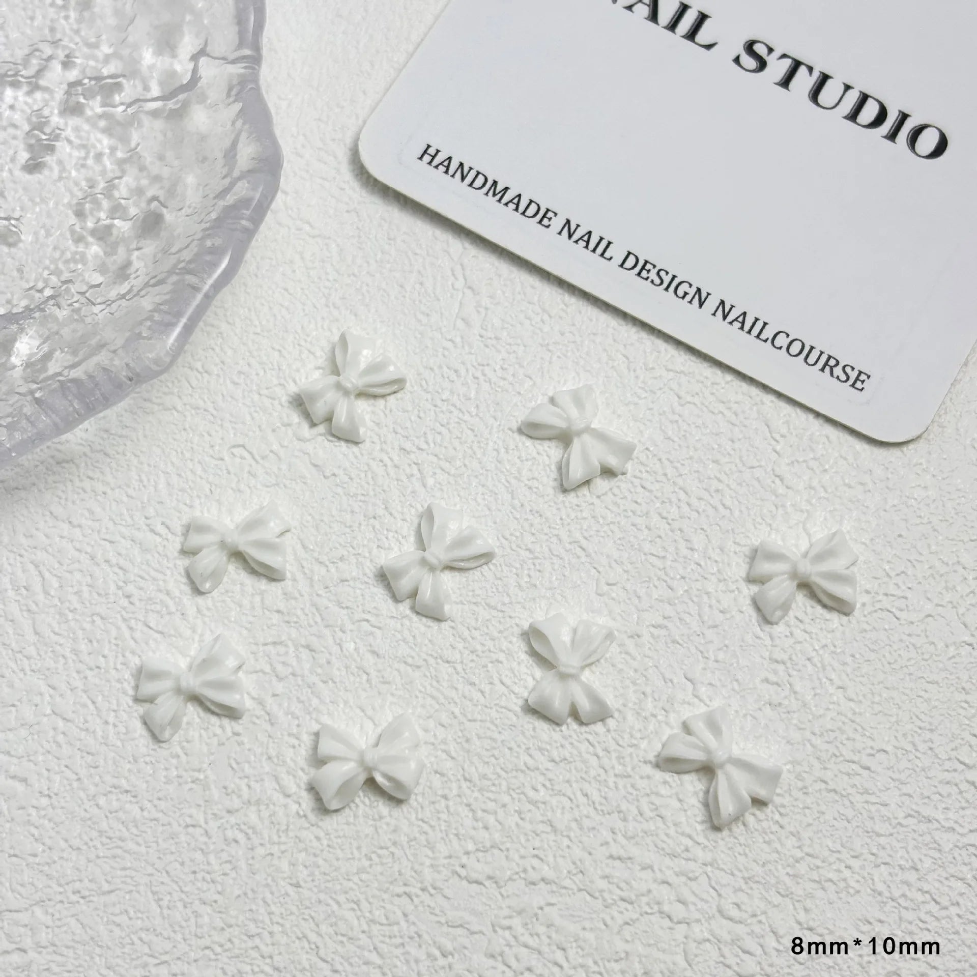 20pc Exqusitive Bows Nail Resin Charms Mini Bow Nail Art Accessories Bow Black White Rice White Bow Tie Nails Decoration Diamond