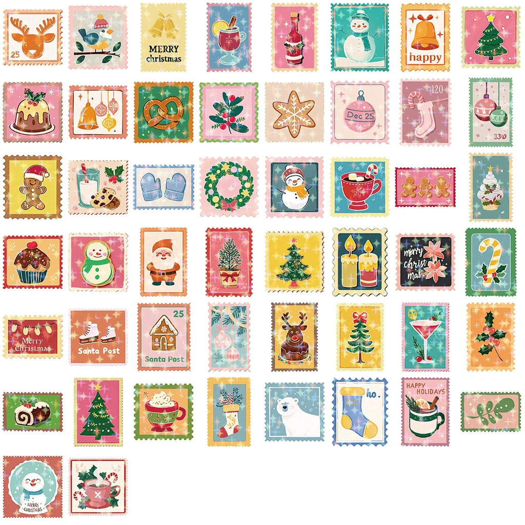50/100PCS Cute Cartoon Christmas Graffiti Stickers Waterproof Stickers Decor for Notebook Stationery Helmets Skateboards