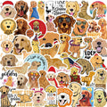 50PCS Golden Retriever Sticker Nostalgia Graffiti Y2k Fashion Scrapbooking Laptop Scrapbook Phone Waterproof Guitar Cool Sticker