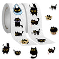 500PCS Ten Different Patterns Black Cat Roll Stickers Small Pattern Decoration DIY Luggage Skateboard Water Cup Stickers