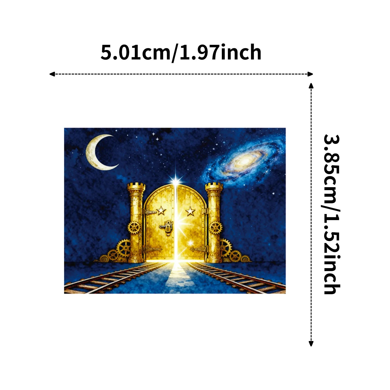 56PCS Dreamy Galaxy Blue Gold Stickers, Phone Tablet Student Stationery Creative Fantasy Decorative Waterproof Art Sticker