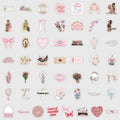 50/100PCS5 Cute Pink Graffiti Stickers Water Cup Computer Waterproof Decoration Stickers Creative Stationery Stickers