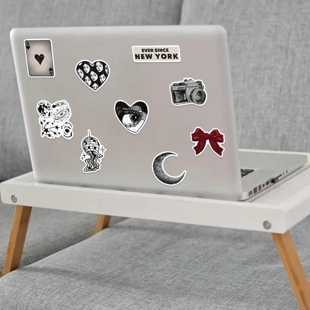 100Pcs Multi-Style Y2K Downtown Girls Stickers, DIY Decor Decals for Guitar Notebook Fridge Kids Stationery Waterproof Stickers
