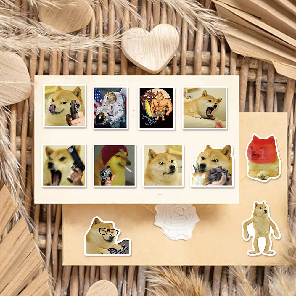 50PCS Creative Worries Dog Fun Dog Series Stickers DIY Luggage Skateboarding Laptop Waterproof Stickers